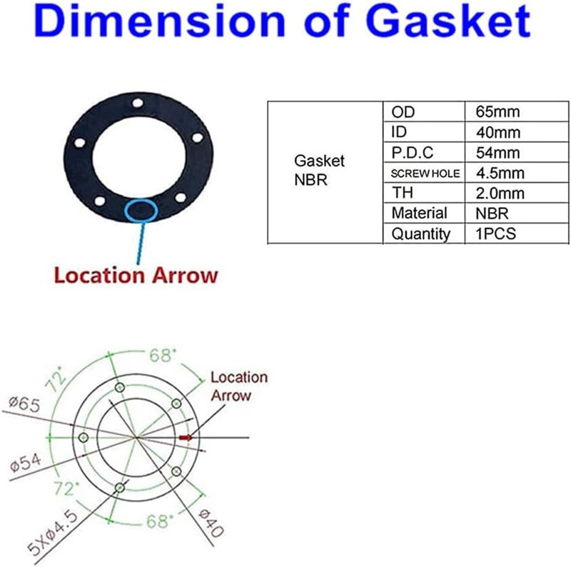 AODITECK Fuel Sending Unit Gasket Fuel Tank Sender Gasket (NBR) for Water Tank Sender Level Sensor Marine Boat Vehicles - Image 3